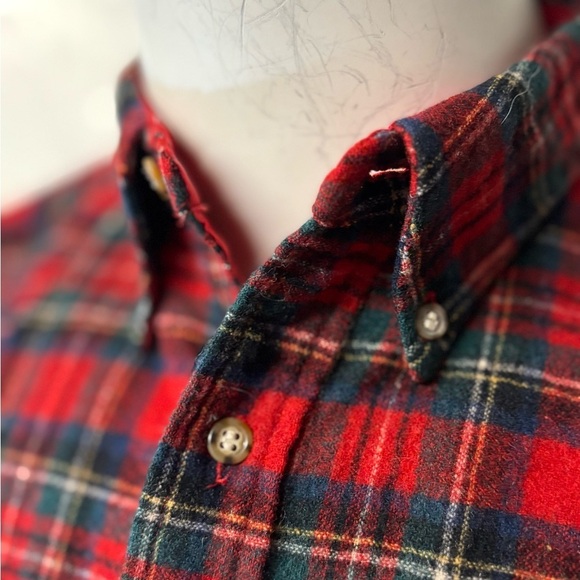 Pendleton Red and Green Plaid Casual Button Down Shirt - Picture 5 of 11